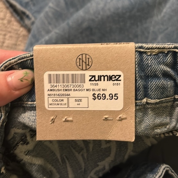 Zumiez Ninth Hall Ambush Medium Blue Loose Fit Jeans - Picture 8 of 8